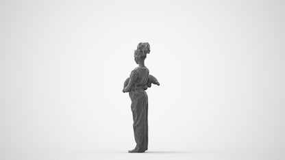 3D people model girl casual kids, scanned human for 3ds Max rendering, square thumbnail