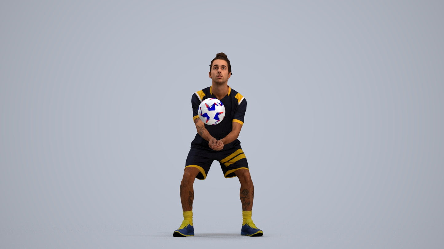3D scanned man sport, photorealistic archviz people for Enscape and SketchUp, standing pose render