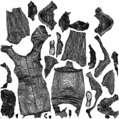 scanned 3D woman business standing, photogrammetry people for Enscape and V-Ray, wireframe top-down view