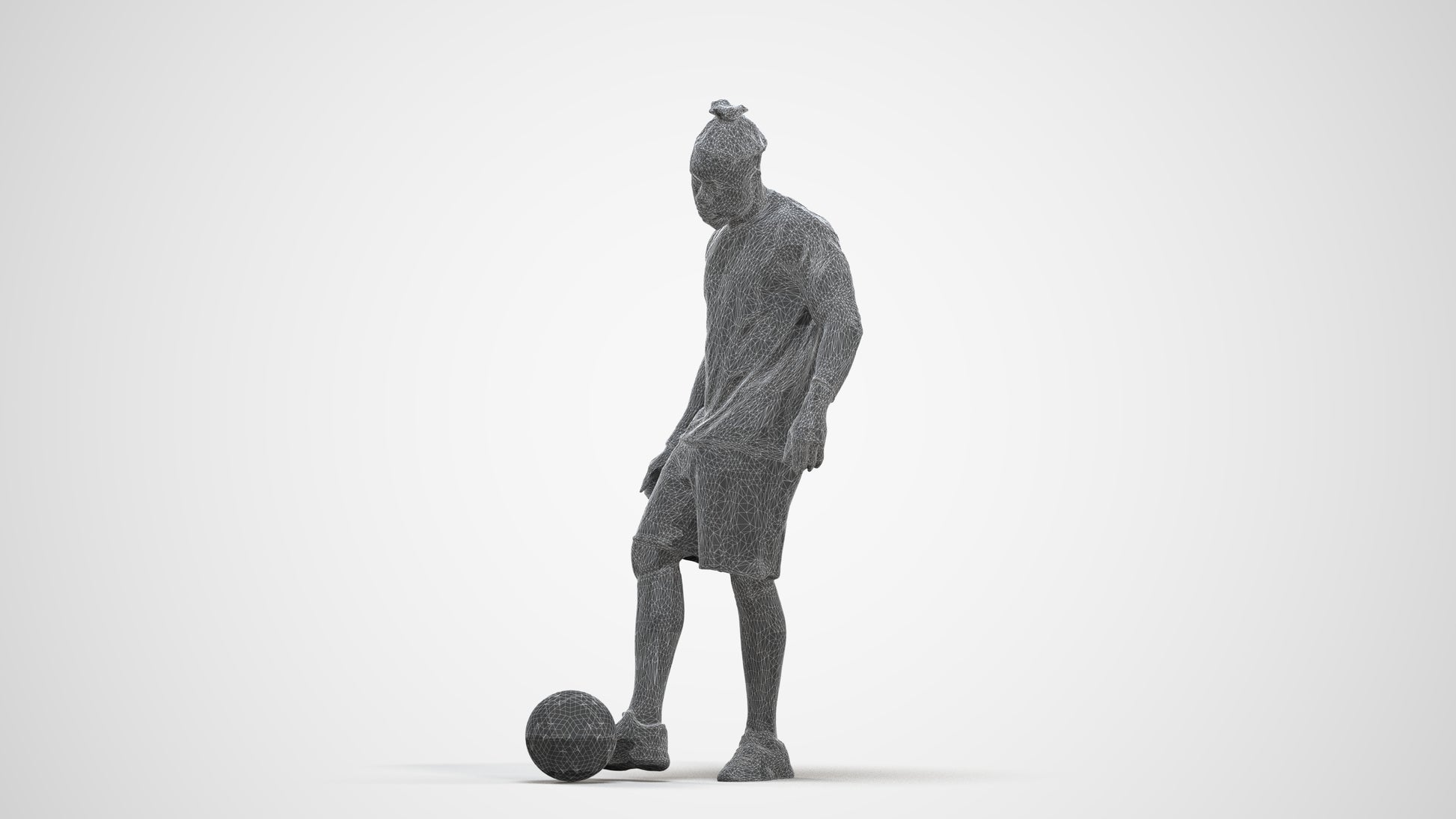 realistic 3D man sport, scanned archviz people for Blender and 3ds Max, three-quarter front view render