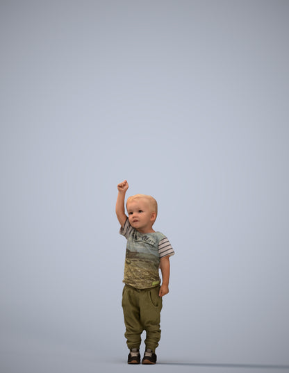 realistic 3D people boy casual kids, render-ready for V-Ray and Corona, FBX OBJ