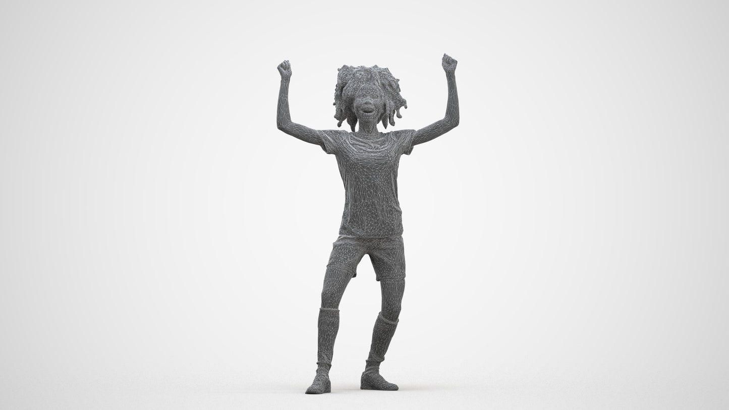 realistic 3D people woman sport, render-ready for V-Ray and Corona, FBX OBJ, three-quarter front view render