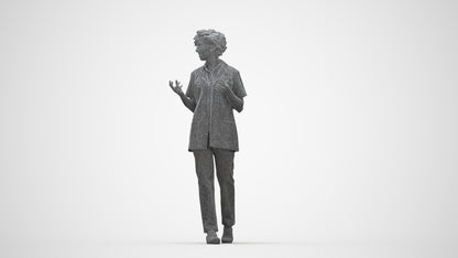 photogrammetry 3D woman medical, realistic human model archviz FBX, wireframe back view