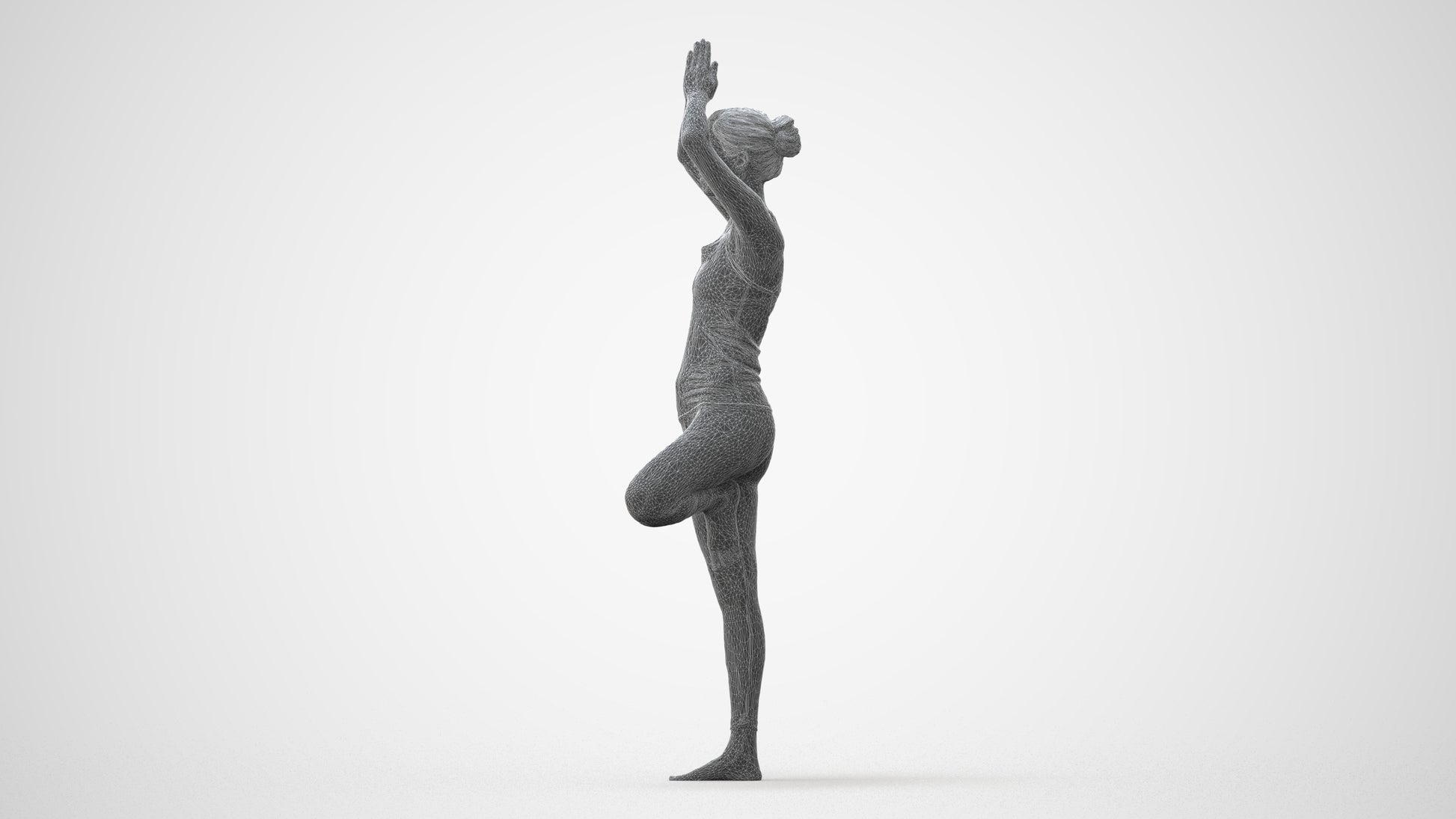 realistic 3D human woman sport, archviz people FBX OBJ for Blender, square thumbnail