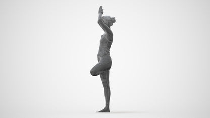 realistic 3D human woman sport, archviz people FBX OBJ for Blender, square thumbnail