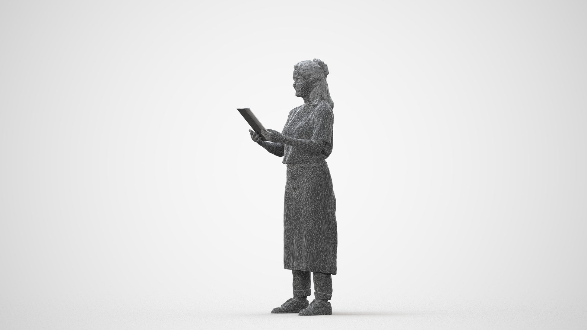 realistic 3D people woman hospitality, render-ready for V-Ray and Corona, FBX OBJ, square thumbnail