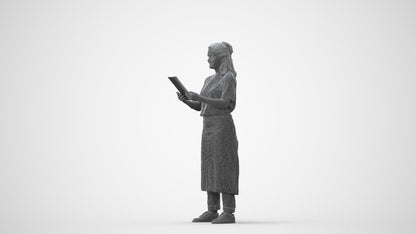realistic 3D people woman hospitality, render-ready for V-Ray and Corona, FBX OBJ, square thumbnail