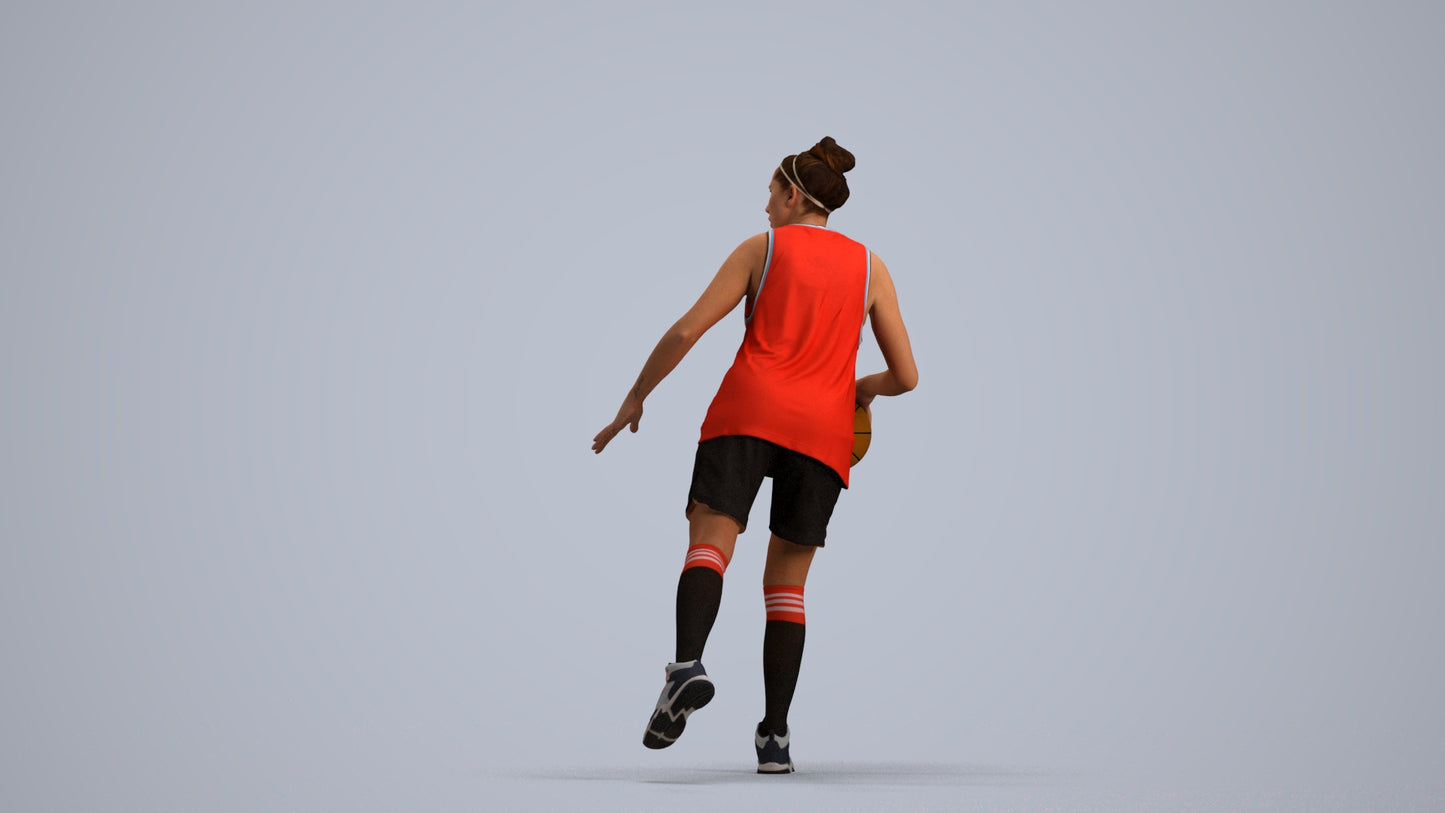 realistic 3D people woman sport, render-ready for V-Ray and Corona, FBX OBJ, front view render