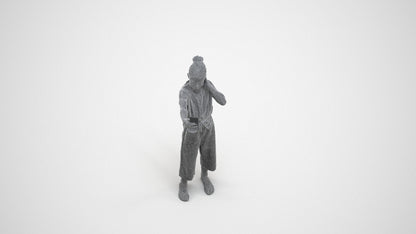 3D people model girl kids, scanned human for 3ds Max rendering, wireframe three-quarter view