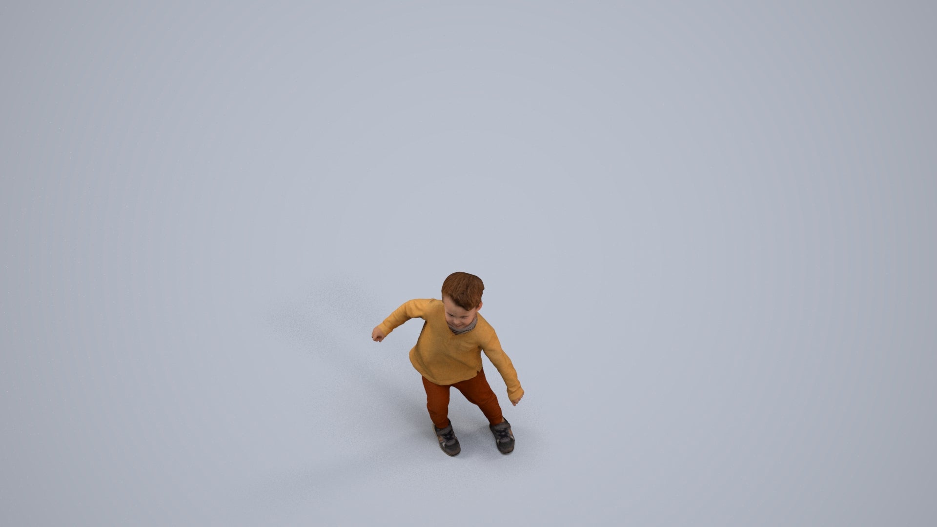 photogrammetry 3D boy casual kids, realistic human model archviz FBX, back view render