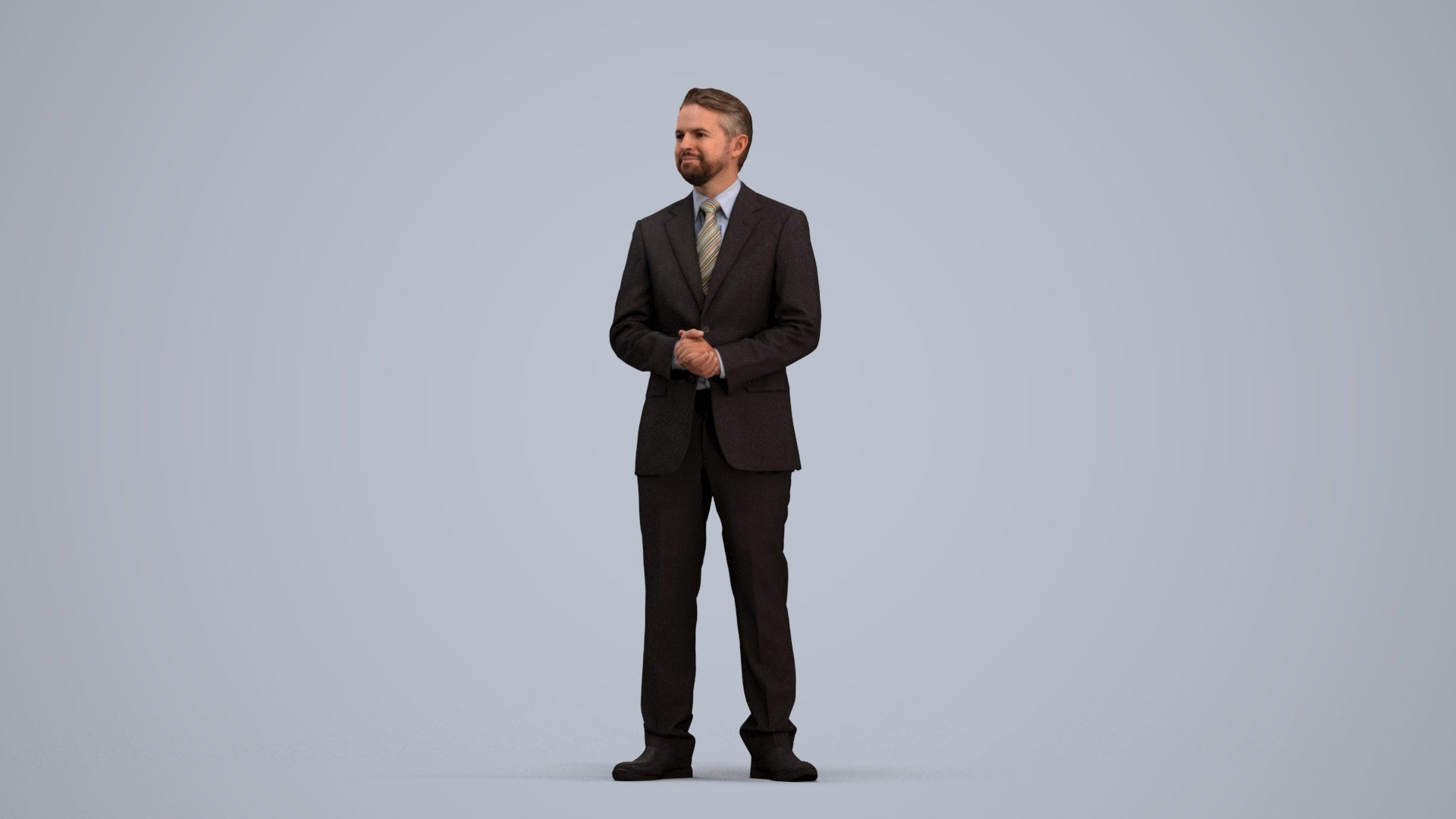 scanned 3D man business, photogrammetry people for Enscape and V-Ray, standing pose render