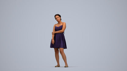 realistic 3D people woman formal formalaffairs, render-ready for V-Ray and Corona, FBX OBJ, top-down view render
