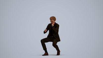 realistic 3D people man business, render-ready for V-Ray and Corona, FBX OBJ, standing pose render