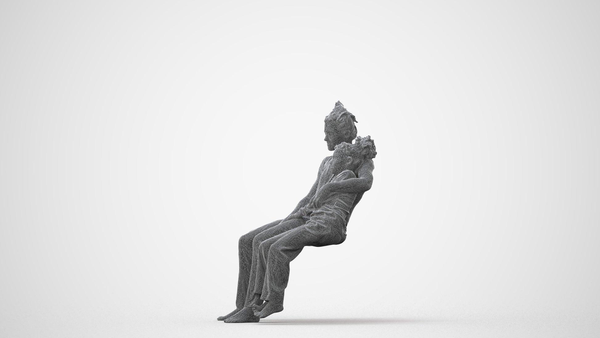 realistic 3D girl kids, scanned archviz people for Blender and 3ds Max, square thumbnail