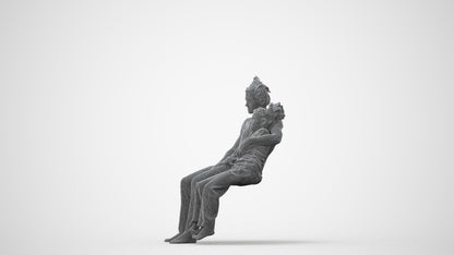 realistic 3D girl kids, scanned archviz people for Blender and 3ds Max, square thumbnail