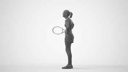 realistic 3D girl sport, scanned archviz people for Blender and 3ds Max, square thumbnail