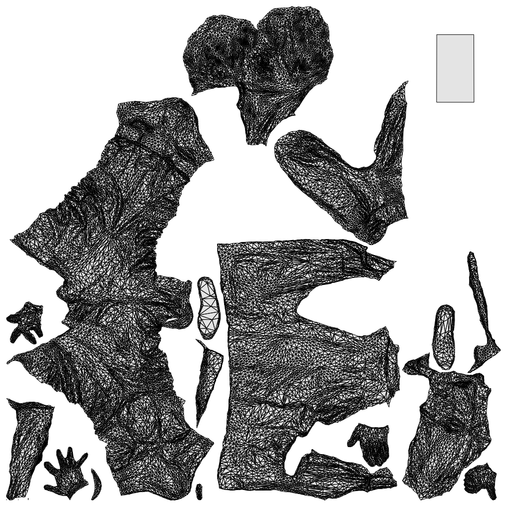 3D scanned man walking casual, photorealistic archviz people for Enscape and SketchUp, wireframe top-down view