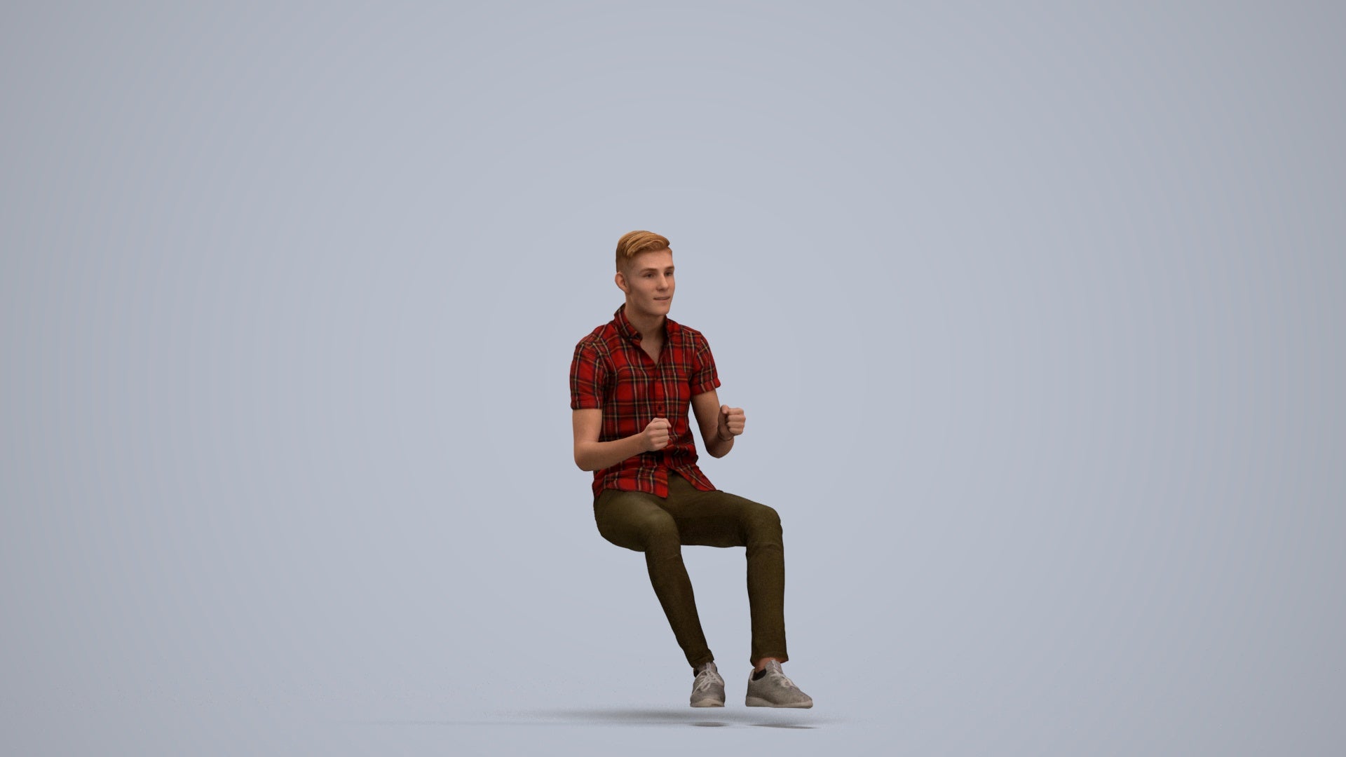 realistic 3D people man casual driving, render-ready for V-Ray and Corona, FBX OBJ, standing pose render