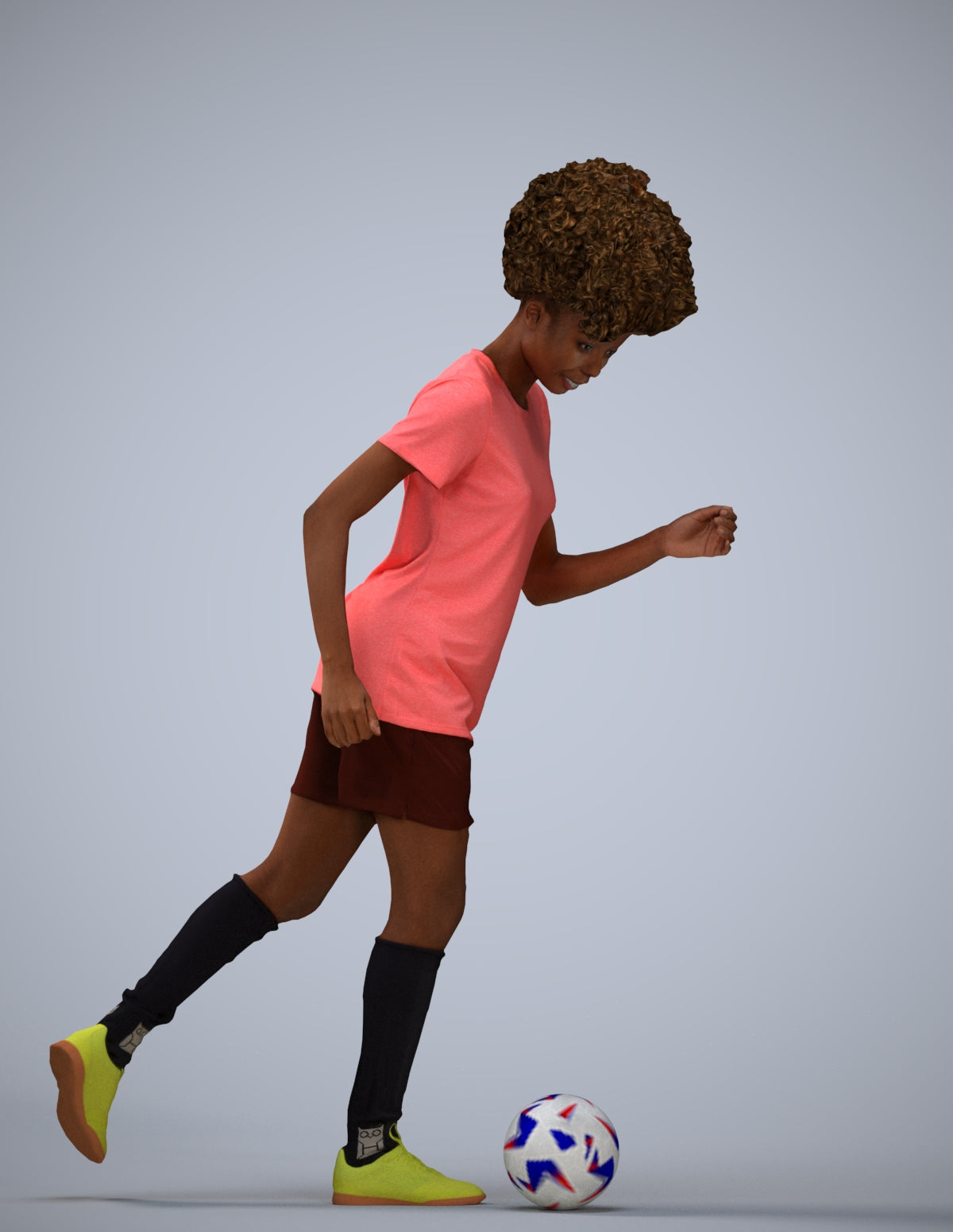 3D people model woman sport, scanned human for 3ds Max rendering
