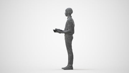 realistic 3D boy hospitality, scanned archviz people for Blender and 3ds Max, square thumbnail