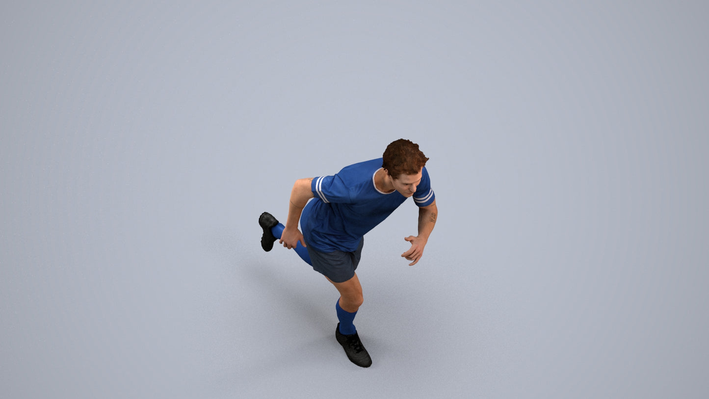 3D people model man sport, scanned human for 3ds Max rendering, back view render
