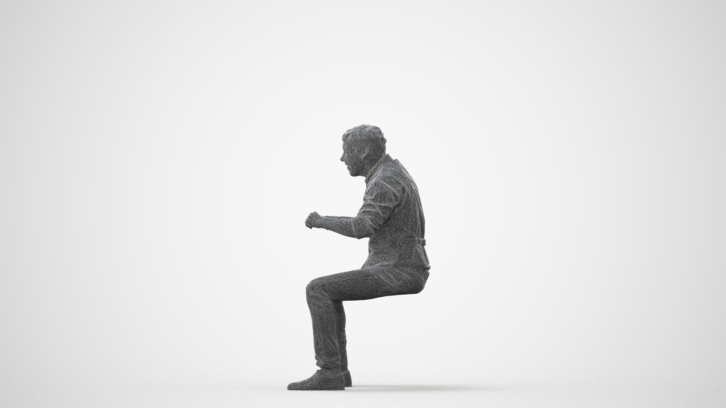 photogrammetry 3D man casual business, realistic human model archviz FBX, square thumbnail