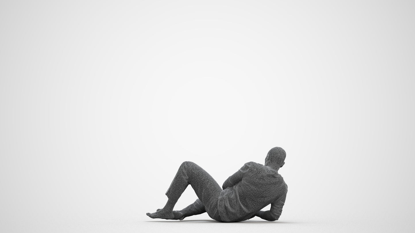 realistic 3D human man bathroom, archviz people FBX OBJ for Blender, wireframe front view