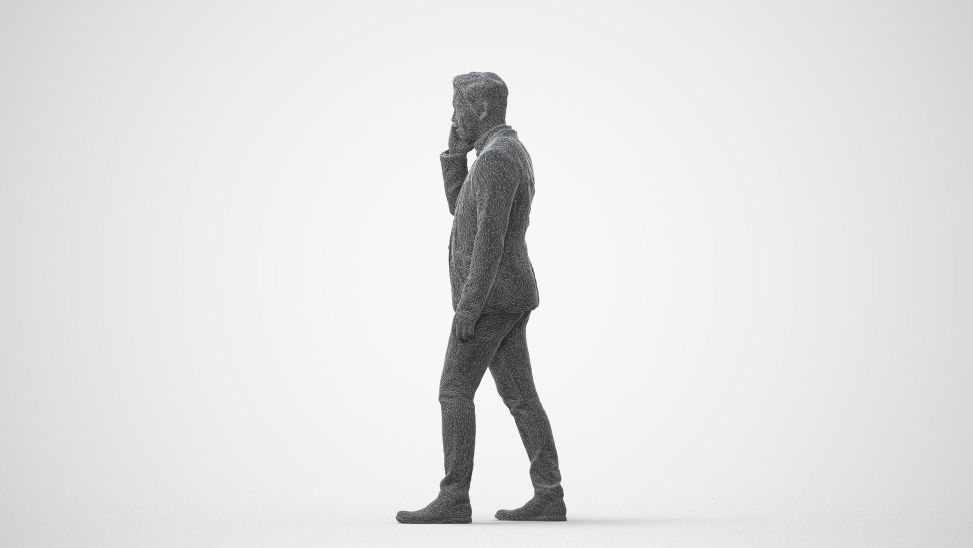 scanned 3D man business, photogrammetry people for Enscape and V-Ray, square thumbnail