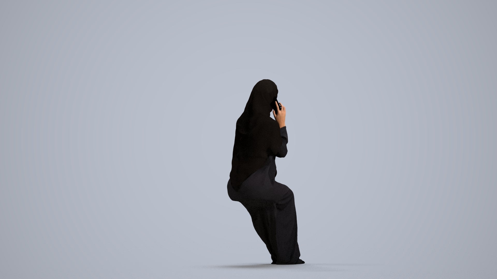 3D people model woman business, scanned human for 3ds Max rendering, front view render