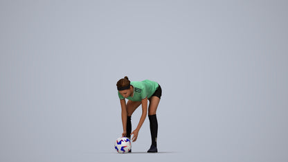 realistic 3D people woman sport, render-ready for V-Ray and Corona, FBX OBJ, top-down view render