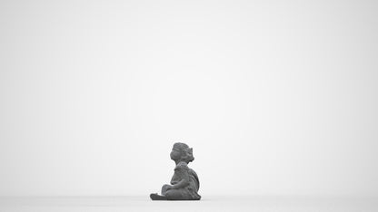 3D human model girl casual kids, photogrammetry scanned person for archviz, wireframe back view