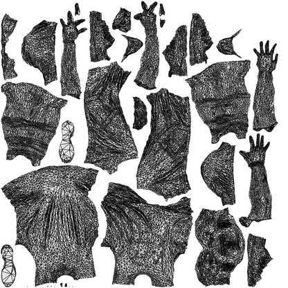 scanned 3D man sport, photogrammetry people for Enscape and V-Ray, wireframe top-down view