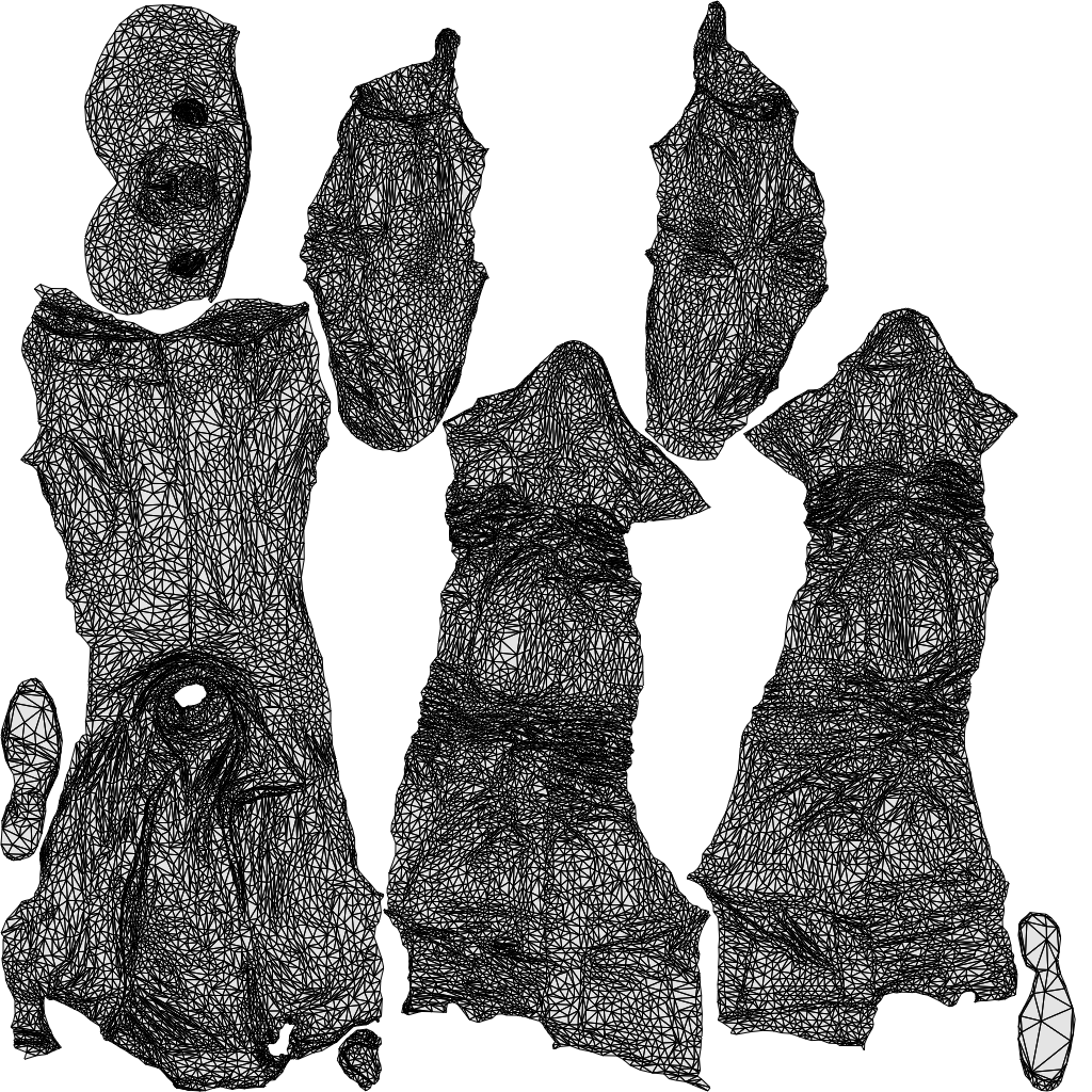 3D scanned man walking casual, photorealistic archviz people for Enscape and SketchUp, wireframe top-down view
