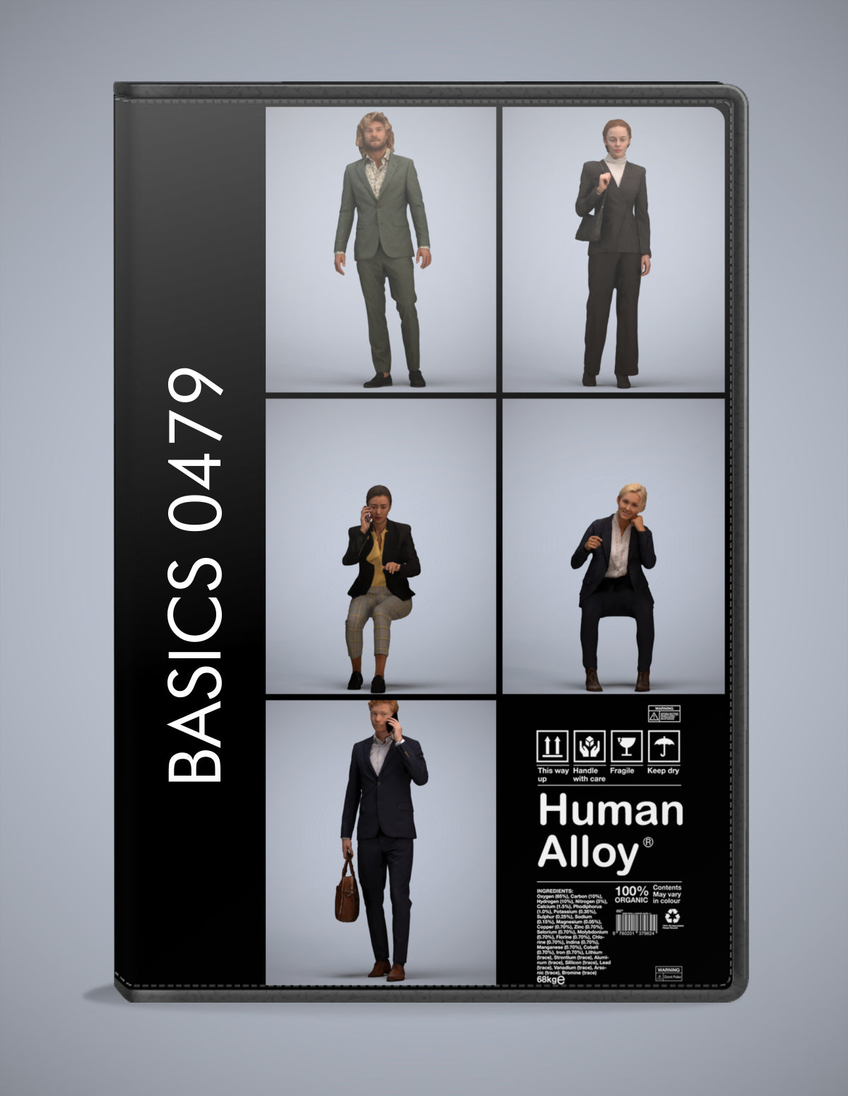 photogrammetry 3D people business collection, 5 realistic human models archviz FBX