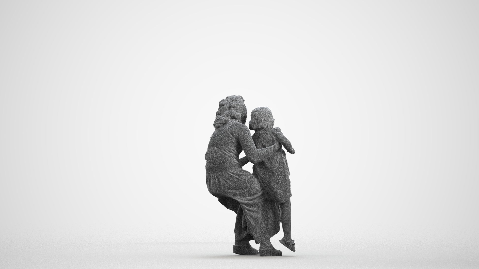 photogrammetry 3D boy casual kids, realistic human model archviz FBX, wireframe front view