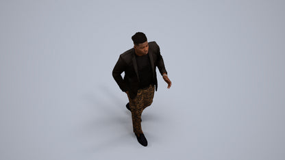 scanned 3D man formal formalaffairs, photogrammetry people for Enscape and V-Ray, back view render