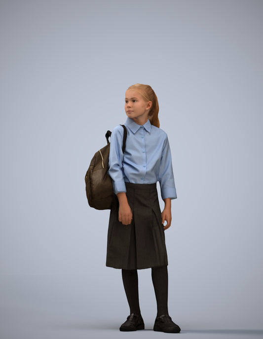 3D scanned woman kids, photorealistic archviz people for Enscape and SketchUp