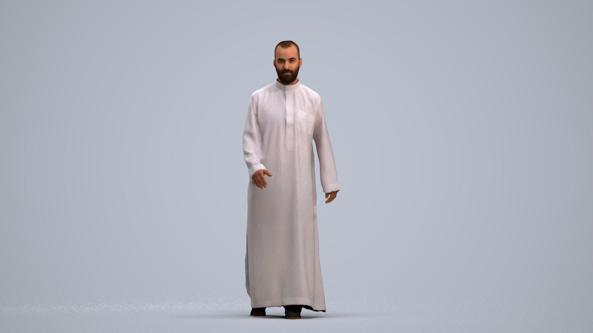 scanned 3D man walking, photogrammetry people for Enscape and V-Ray, standing pose render