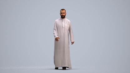 scanned 3D man walking, photogrammetry people for Enscape and V-Ray, standing pose render