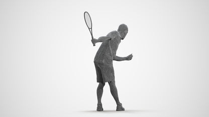 photogrammetry 3D senior man sport, realistic human model archviz FBX, wireframe front view