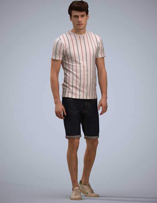 photogrammetry 3D man casual walking, realistic human model archviz FBX