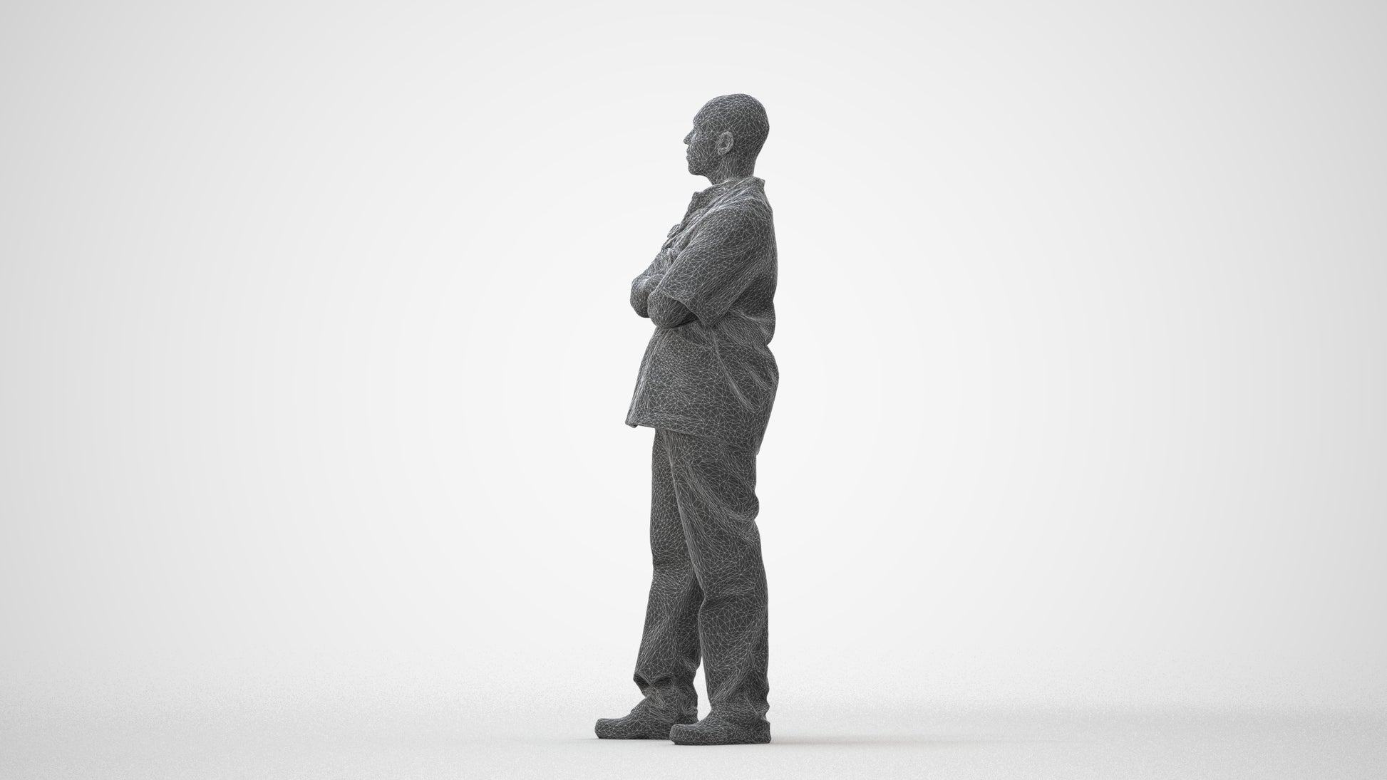 scanned 3D man medical, photogrammetry people for Enscape and V-Ray, square thumbnail