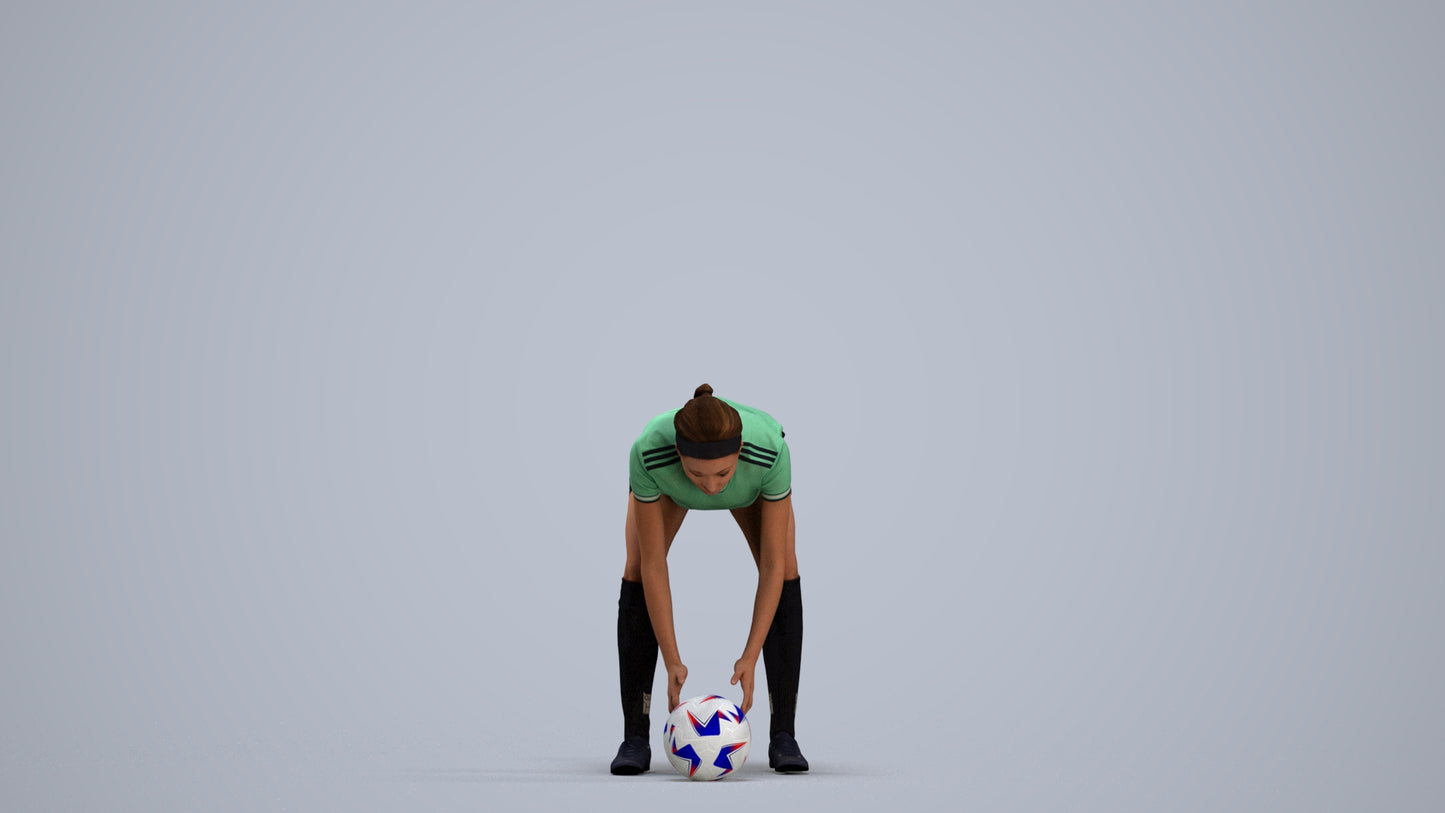 realistic 3D people woman sport, render-ready for V-Ray and Corona, FBX OBJ, standing pose render