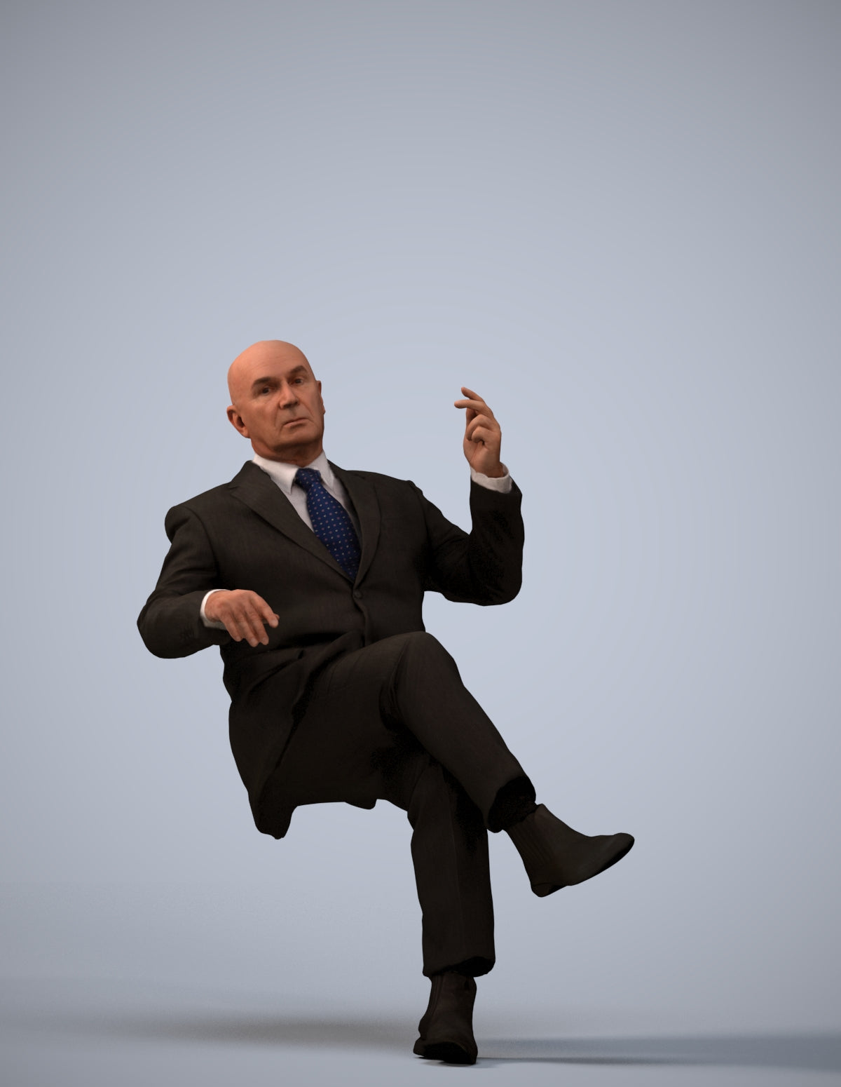 realistic 3D people senior man business, render-ready for V-Ray and Corona, FBX OBJ