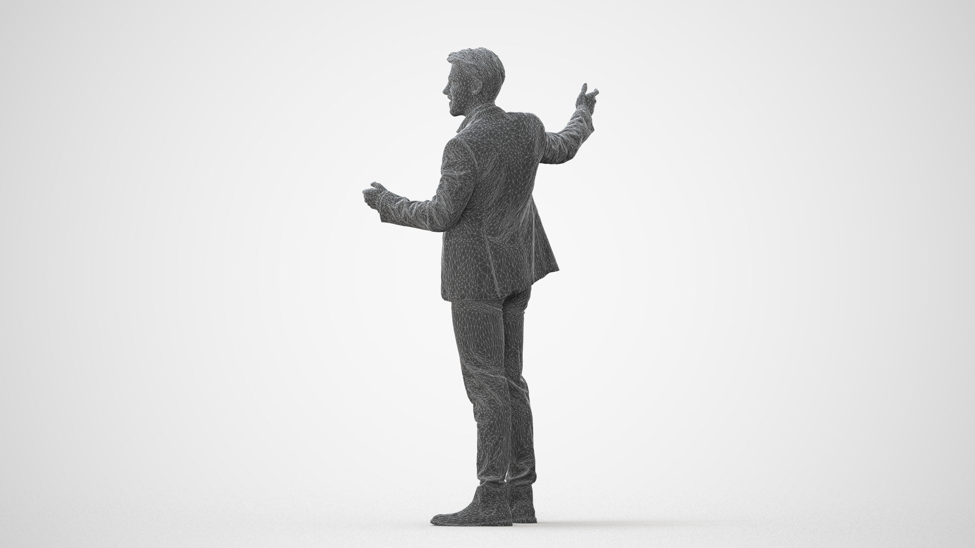 realistic 3D man business, scanned archviz people for Blender and 3ds Max, square thumbnail