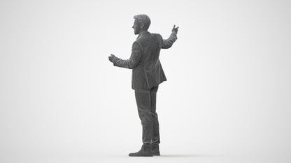 realistic 3D man business, scanned archviz people for Blender and 3ds Max, square thumbnail