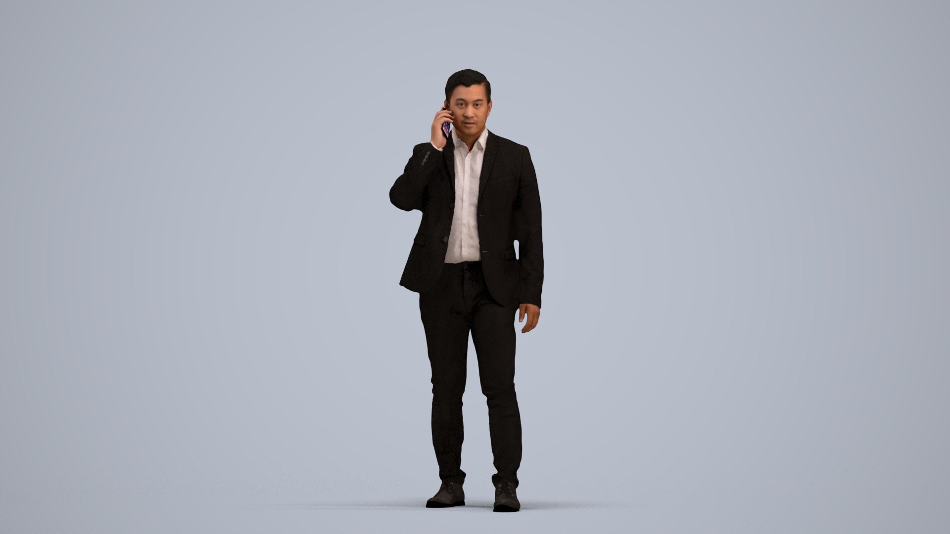 scanned 3D man business, photogrammetry people for Enscape and V-Ray, standing pose render
