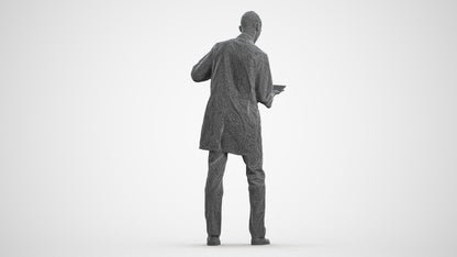 photogrammetry 3D man medical, realistic human model archviz FBX, wireframe front view