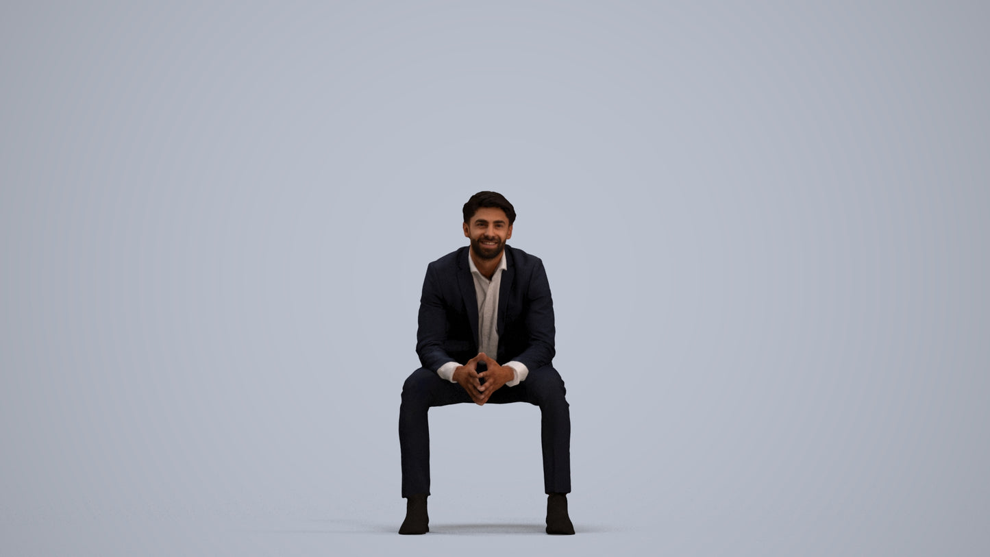 photogrammetry 3D man business, realistic human model archviz FBX, standing pose render