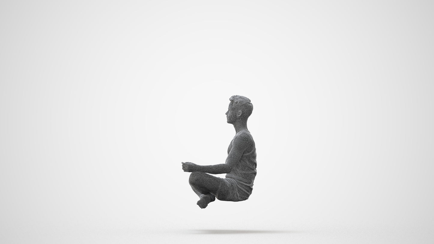 realistic 3D man sport, scanned archviz people for Blender and 3ds Max, square thumbnail